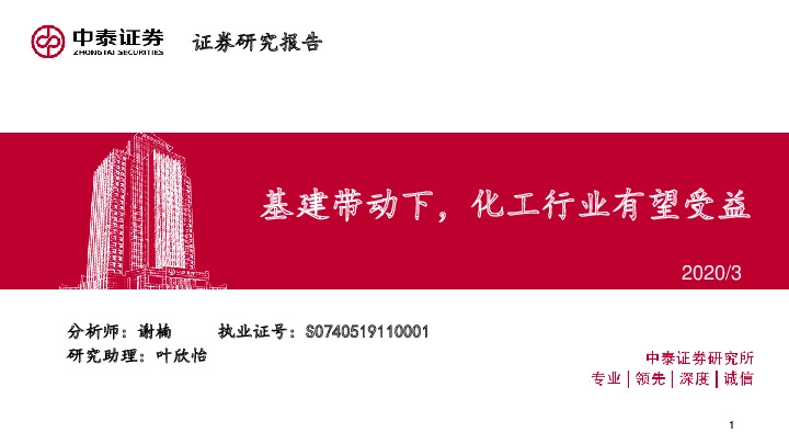 化工行业研究报告：基建带动下，化工行业有望受益