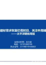 钢铁周报：全国建材需求恢复仍需时日，关注中高端特钢