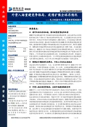 电力设备行业二季度投资策略报告：外资入场重建竞争格局，疫情扩散全球存隐忧