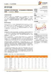 家用电器2020W11周观点：周度数据小家电表现亮眼，多地陆续推出消费券鼓励消费