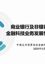 商业银行及非银行支付机构金融科技业务发展情况调查报告