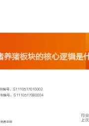农林牧渔行业专题研究：当前推荐生猪养猪板块的核心逻辑是什么？