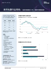 家用电器行业周报：三星年底前退出LCD，面板市场面临洗牌