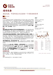 通信设备：海底光缆：中国科技企业出海的一个重要战略资源