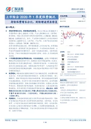 上市险企2020年1季度保费概况：寿险保费增长分化，财险增速明显修复