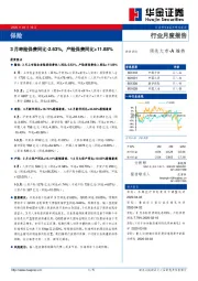 保险行业月度报告：3月寿险保费同比-2.63%，产险保费同比+11.88%
