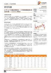 家用电器2020W15周观点：20年Q1行业整体销售承压，4月周度销售数据出现边际改善