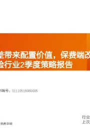 保险行业2季度策略报告：资产端预期差带来配置价值，保费端改善带来向上动力