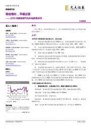 2020年新能源汽车补贴政策点评：稳定增长，平缓过渡