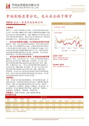 TOP30房企一季度拿地策略分析：拿地策略显著分化，龙头房企趋于保守