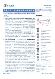 汽车行业:20年数据点评系列之九:4月1-20日乘用车合格证产量跌幅显著收窄,重卡大幅正增长