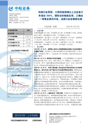 机械行业周报:工程机械规模以上企业复工率接近100%,国际油价触底反弹,三桶油一季度业绩均不佳,油服行业应着眼长期