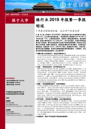 银行业2019年报暨一季报综述：1季度业绩增速放缓，关注资产质量走势