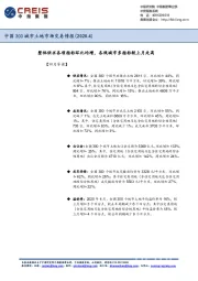 中国300城市土地市场交易情报:整体供求各项指标环比均增,各线城市多指标较上月走高