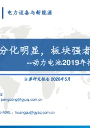 动力电池2019年报&2020Q1总结：业绩分化明显，板块强者恒强