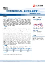 有色金属周报：关注钴锂资源价值，重视贵金属配置