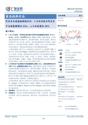 食品饮料行业跟踪分析:阿里系电商数据跟踪系列:4月休闲食品阿里系平台销售额增长53%,三只松鼠增长48%