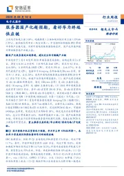 电子元器件：服务器国产化超预期，看好华为终端供应链