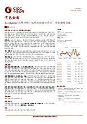 有色金属：2019&1Q20业绩回顾：板块业绩整体承压，黄金相对亮眼