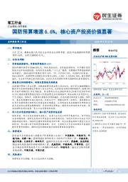 军工行业：国防预算增速6.6%，核心资产投资价值显著