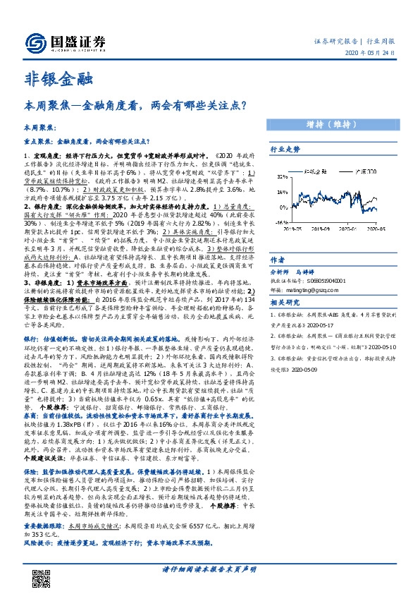 非银金融：本周聚焦—金融角度看，两会有哪些关注点？
