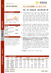 化工行业周报：DMC、MDI价格反弹，维生素价格下滑