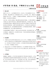 材料行业日报：矿价突破100美金，中钢协与Vale沟通