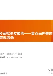 2020年M1-M5疫苗批签发报告：重点品种整体快速增长，国产13价肺炎疫苗等表现强劲