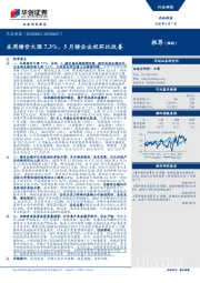 农业周报：本周猪价大涨7.3%，5月猪企出栏环比改善