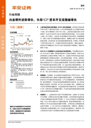 通信行业周报：白盒硬件逆势增长，头部ICP资本开支或稳健增长