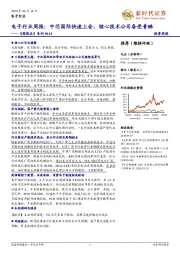 《周观点》系列:电子行业周报:中芯国际快速上会,核心技术公司备受青睐