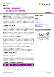 有色金属2020年下半年投资策略：反弹可期，反转尚需时日