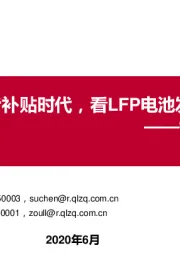 锂电池系列专题：后补贴时代，看LFP电池发展趋势