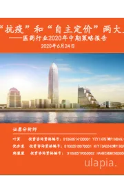 医药行业2020年中期策略报告：紧抓“抗疫”和“自主定价”两大主线