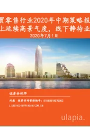 商贸零售行业2020年中期策略报告：线上延续高景气度，线下静待业绩拐点