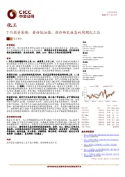 化工：7月投资策略：看好低估值、涨价确定性高的周期化工品