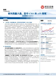 医药周报:板块跑赢大盘,坚守CXO和API领域