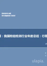 机械设备行业周报：我国检验检测行业年度总结：行稳致远，强者恒强