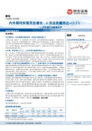 6月空调行业数据点评：内外销均实现双位增长，6月出货量同比+13.1%