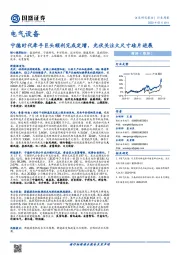 电气设备行业周报：宁德时代牵手巨头顺利完成定增，光伏关注大尺寸硅片进展