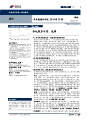 非金属建材周报（20年第29周）：积极做多水泥、玻璃