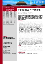 计算机2020年中期策略：寻找A股科技的恒牙（FANG）