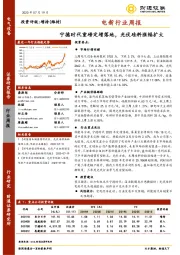 电新行业周报：宁德时代重磅定增落地，光伏硅料涨幅扩大