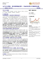 电子行业周报：重仓持股越发集中，各板块优秀公司维持高估值——《周观点》系列