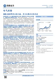 电气设备行业深度：储能-能源革命必经之路，多元化需求百花齐放