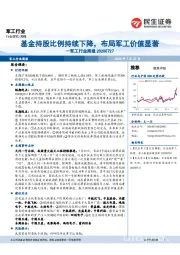 军工行业周报：基金持股比例持续下降，布局军工价值显著