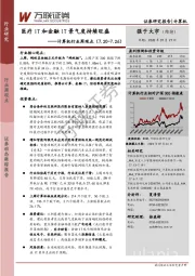 计算机行业周观点：医疗IT 和金融IT 景气度持续旺盛