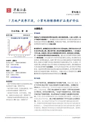 家电轻工行业周报：7月地产淡季不淡，小家电持续推新扩品类扩价位