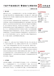 材料行业日报：个股半年报陆续发布 警惕铁矿石调控风险