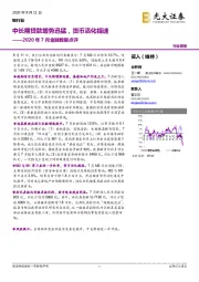 银行业2020年7月金融数据点评:中长期贷款增势迅猛,货币活化提速